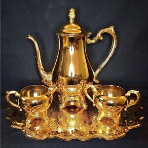 Antique Elegant Gold Tea Set